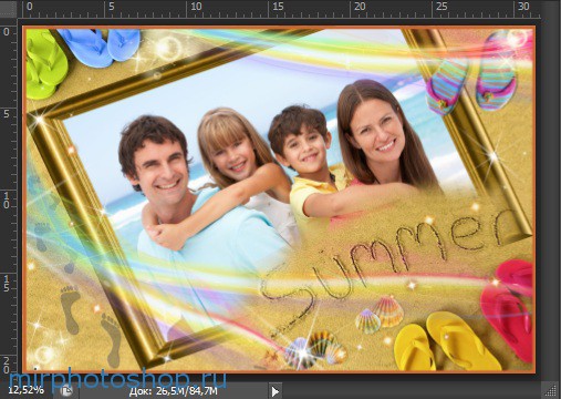 Как вставить фото в фотошоп рамку?
